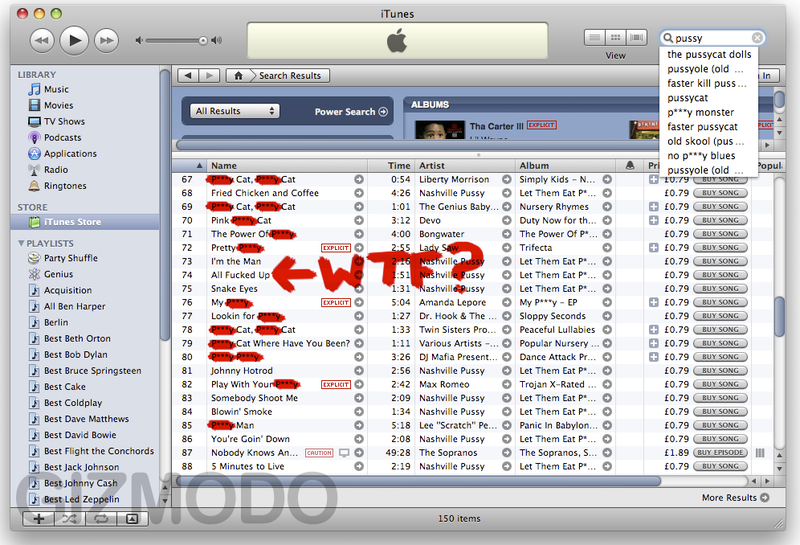 Illustration for article titled Apple Accidentally Censors iTunes UK Songs, Shows Dumb Political Correctness In the Process